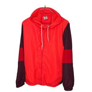 Victorias Secret PINK Lightweight Track Jacket M/L Neon Orange Red